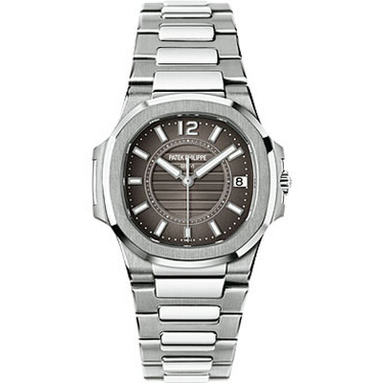 Patek Philippe Grey Dial 18kt White Gold Ladies Watch 7011-1G-010 - 546x546