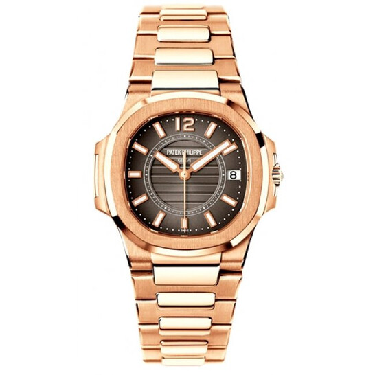 Patek Philippe Nautilus Grey Dial 18k Rose Gold Ladies Watch 7011-1R - 546x546