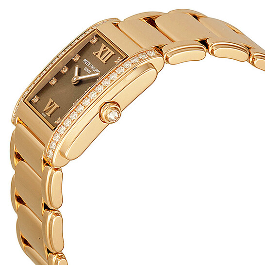 Patek Philippe Twenty~4 Quartz Diamond Brown Dial Ladies Watch 4910/11R-010 - 546x546 Image #2