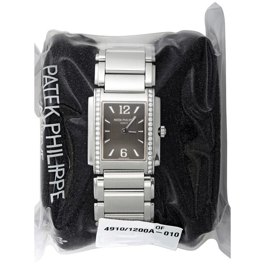 Patek Philippe Twenty-4 Quartz Grey Sunburst Diamond Ladies Watch