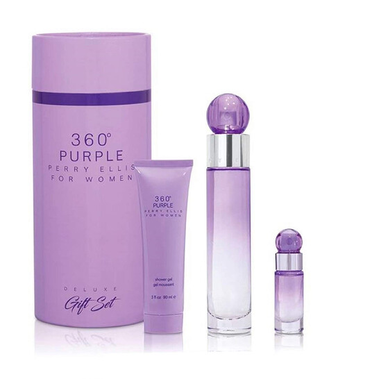 Perry Ellis Ladies 360 Degrees Purple for Women Gift Set