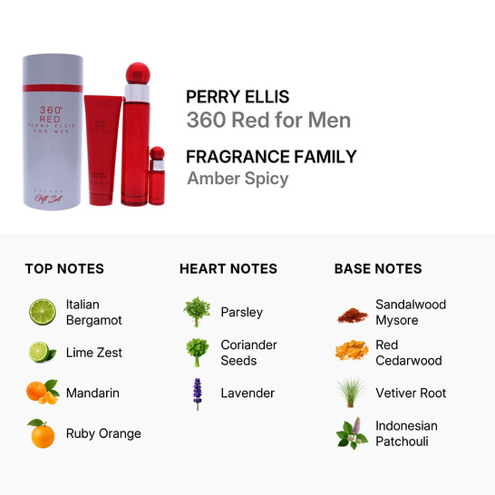 Perry Ellis Men's 360 Degrees Red for Men 3pcs EDT Gift Set Fragrances 844061012875 Perry Ellis Men's 360 Degrees Red for Men 3pcs EDT Gift Set Fragrances 844061012875 - 546x546 Image #2