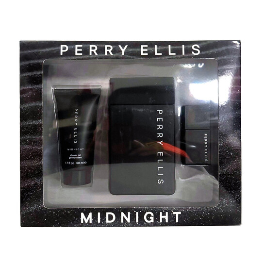 Perry Ellis Men's Midnight Gift Set Fragrances 719346296458