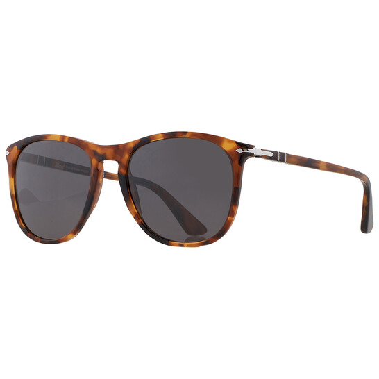 Persol Polarized Black Square Unisex Sunglasses PO3314S 1102B1 57