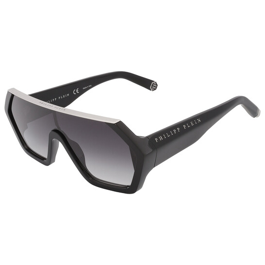Philipp Plein Grey Gradient Shield Unisex Sunglasses SPP047  display picture 3