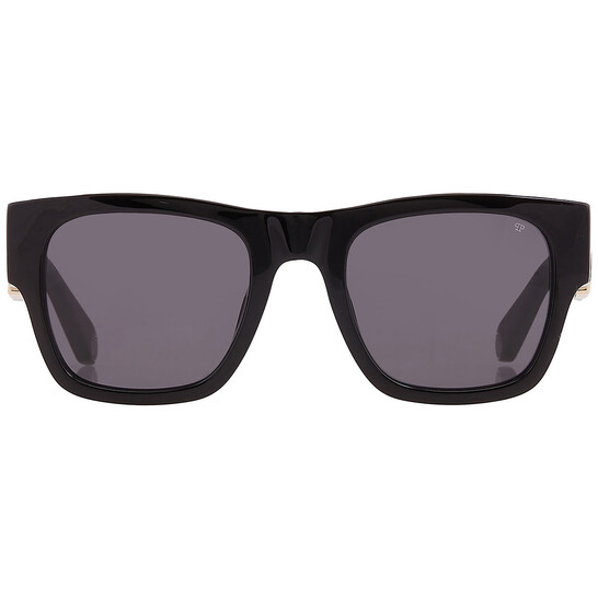 Philipp Plein Grey Square Unisex Sunglasses SPP042M 700F 54