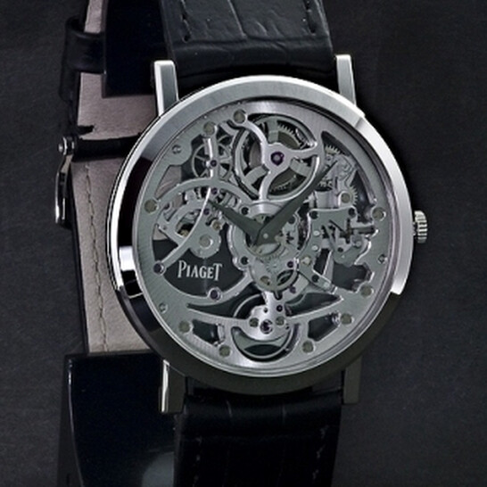 Piaget Altiplano Skeleton Dial 18K White Gold Black Alligator