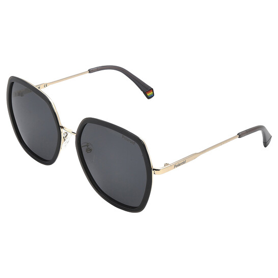 NEW POLAROID women\'s core polarized butterfly sunglasses in grey Polaroid Polarized Grey Butterfly Ladies Sunglasses PLD 6181  main image 4
