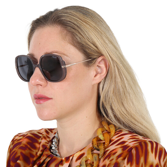 NEW POLAROID women\'s core polarized butterfly sunglasses in grey Polaroid Polarized Grey Butterfly Ladies Sunglasses PLD 6181  main image 2