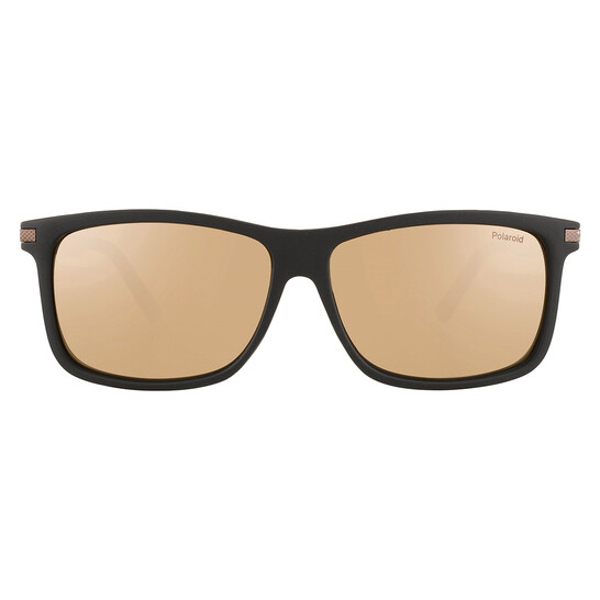 Polaroid Grey Gold Mirror Rectangular Men's Sunglasses PLD 2075/S