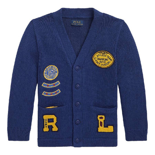 Polo Ralph Lauren Boys Knitted V-Neck Long Sleeve Cardigan, Size