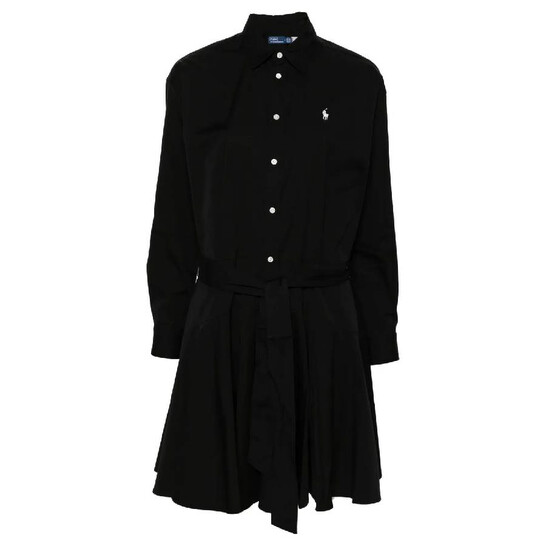 コート Ralph Lauren Cotton chemisier with belt (211963464 001) Cotton dress with belt brand POLO RALPH LAUREN
