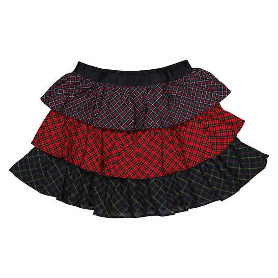 Polo Ralph Lauren Girls Tiered Mixed Plaid Skirt, Size Small