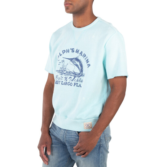 Polo Ralph Lauren Marina Short-Sleeve Graphic Sweatshirt, Size