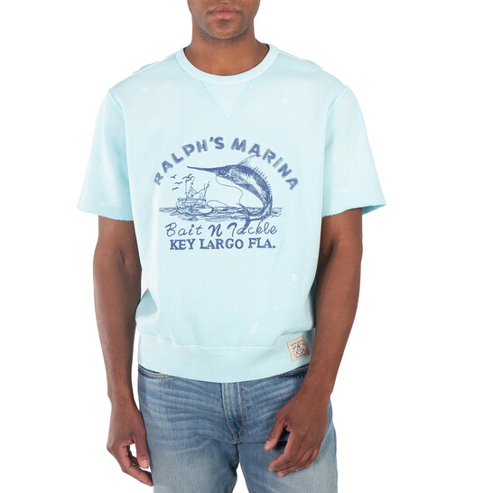 Polo Ralph Lauren Marina Short-Sleeve Graphic Sweatshirt, Size