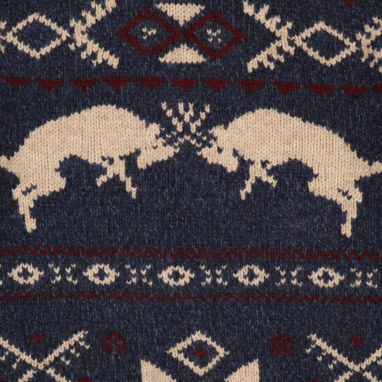 Polo Ralph Lauren Men's Blue Fair Isle-Knit Wool Blend