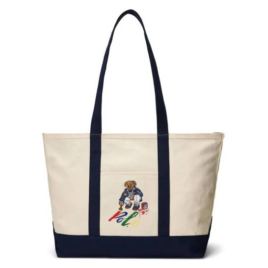 Polo Ralph Lauren Polo Bear Canvas Tote Bag 405931637001