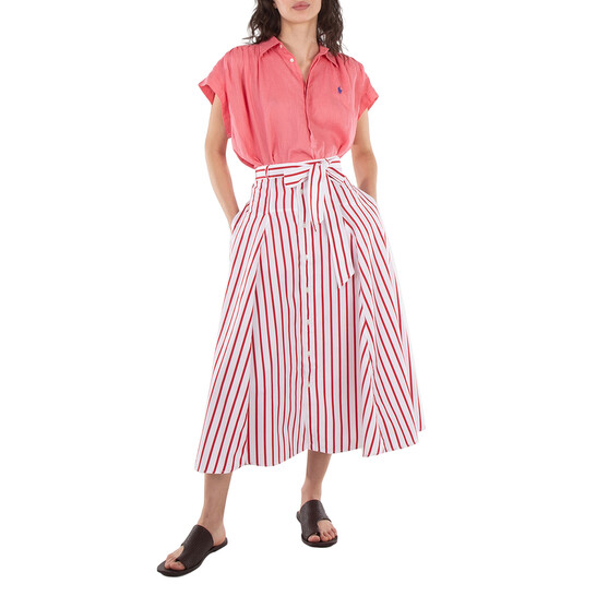 ワンピース POLO RALPH LAUREN Women Mid Skirts Denim A-Line Midi Skirt