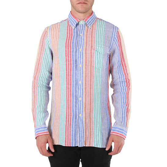 Polo Ralph Lauren Vertical-Striped Shirt, Size Small
