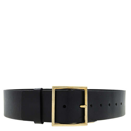 Polo Ralph Lauren Wide Leather Square-Buckle Belt, Size Small