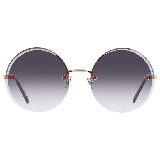 Pomellato Grey, Red Round Ladies Sunglasses PM0060S 003 58 