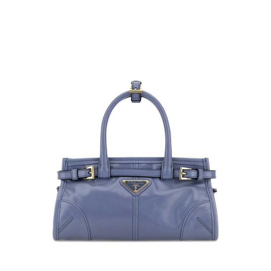 Powder Blue Leather Mini Prada Bonnie Handbag - 546x546
