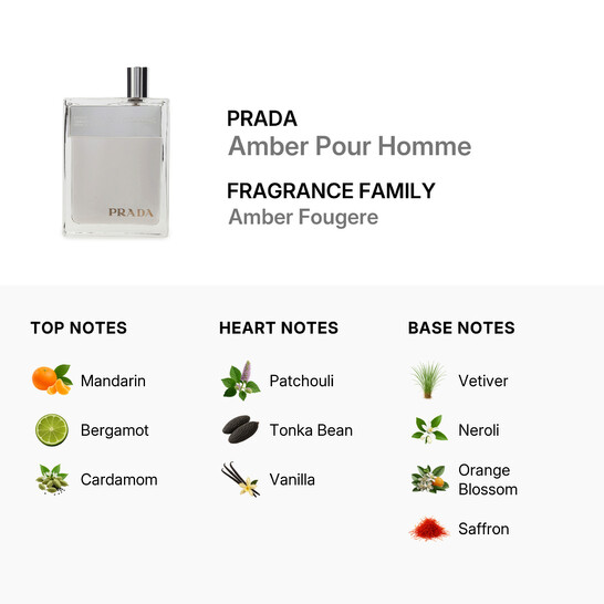 Prada Amber Pour Homme / Prada EDT Spray 3.4 oz (m) (100ml