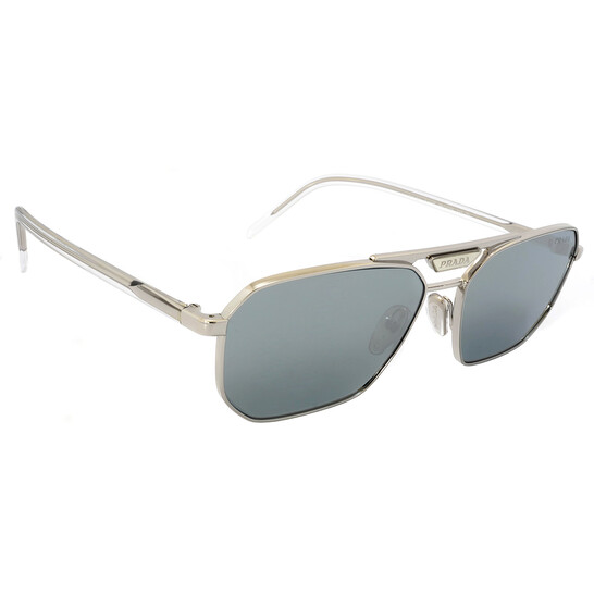 Prada Shades Blue/Silver mirror Prada Blue Mirror Silver Navigator Men main image 3