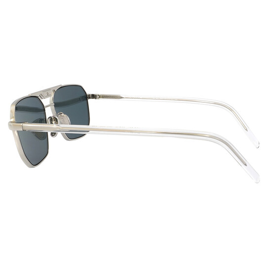 Prada Blue Mirror Silver Navigator Men