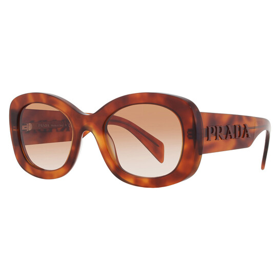 Prada Brown Gradient Oval Ladies Sunglasses PR A13S 18R70E 54 Prada Brown Gradient Oval Ladies Sunglasses PR A13S 18R70E 54 - 546x546 Image #2