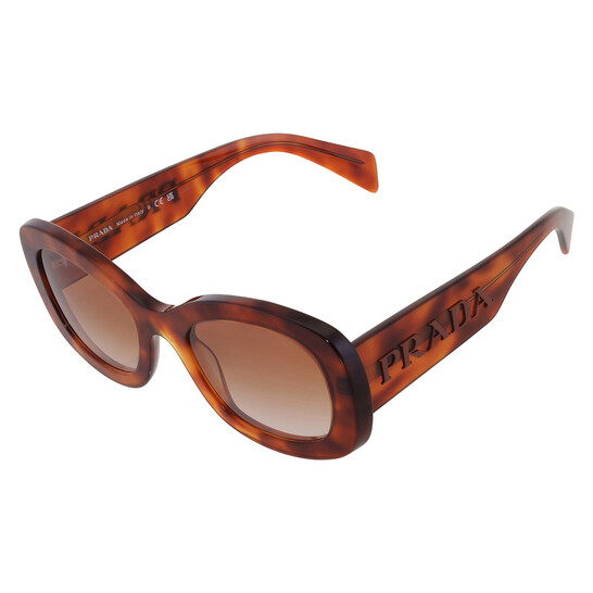 Prada Brown Gradient Oval Ladies Sunglasses PR A13S 18R70E 54 Prada Brown Gradient Oval Ladies Sunglasses PR A13S 18R70E 54 - 546x546 Image #3