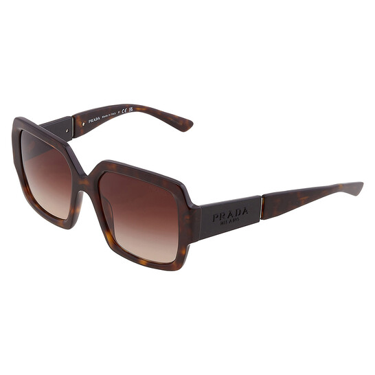 Prada Brown Gradient Square Ladies Sunglasses PR 21XS 2AU6S1 54