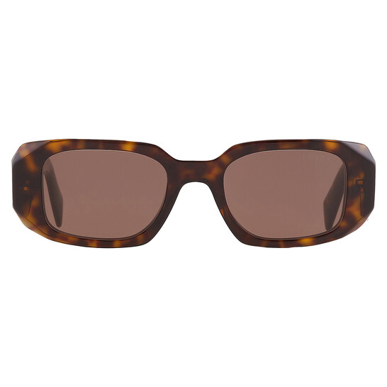 Prada Brown Rectangular Ladies Sunglasses PR 17WS 2AU8C1 49