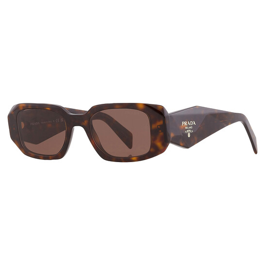 Prada Brown Rectangular Ladies Sunglasses PR 17WS 2AU8C1 49  display picture 3