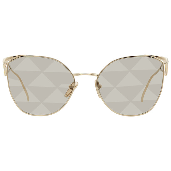 Prada Brown Tampo Triangles Silver Irregular Ladies  display picture 2