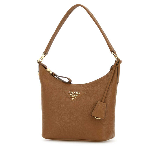 Prada Camel Leather Shoulder Bag - 546x546 Image #2