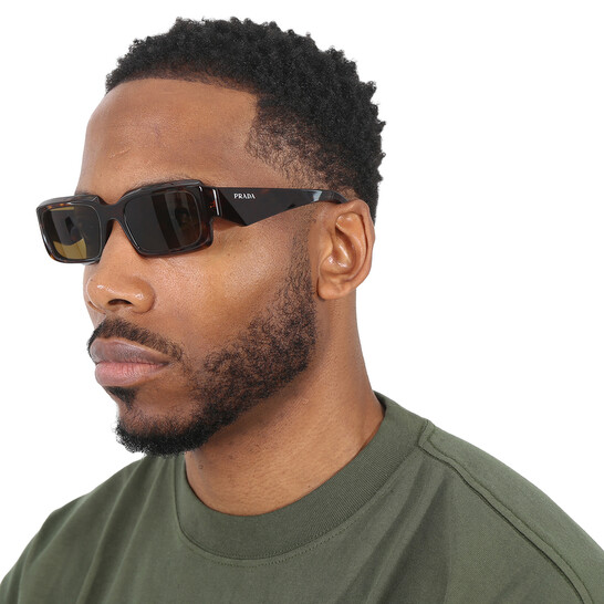 LOHEN⭐︎ブラウス Prada Dark Brown Rectangular Men's Sunglasses PR 27ZS 19J09Z 54