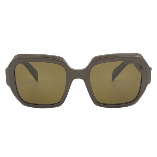 Prada Dark Brown Square Ladies Sunglasses PR 28ZS 15L09Z 53  display picture 2