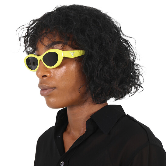 Prada Dark Gray Oval Ladies Sunglasses PR 26ZS 13L08Z 55  display picture 2