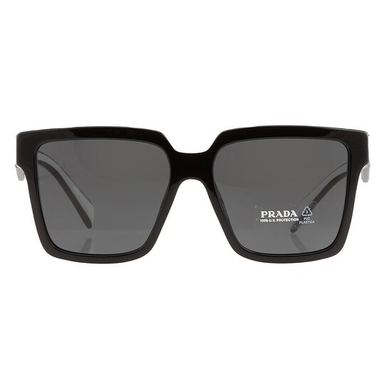 PRADA ◆ スクエアベーシックサングラスDark Gray Prada Dark Gray Square Ladies Sunglasses 0PR 24ZS1AB5S056 PR