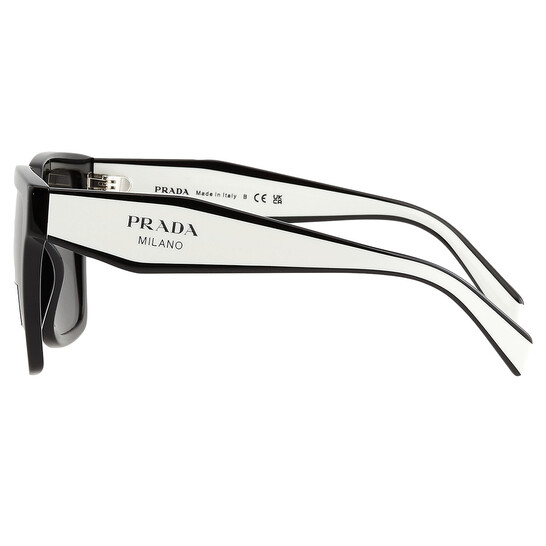 Prada Dark Gray Square Ladies Sunglasses 0PR 24ZS1AB5S056 PR