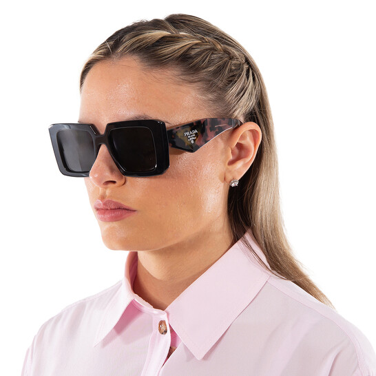Prada Dark Gray Square Ladies Sunglasses PR 23YS 1AB5S0 51  display picture 2