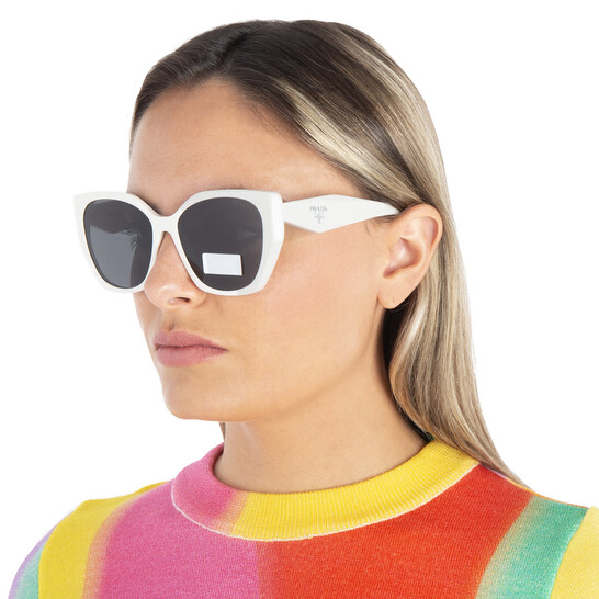 PRADA サングラス 0PR 19ZSF 1425S0 56 Amazon.com: Prada PR-19ZSF 1425S0 Sunglasses Women's Talc