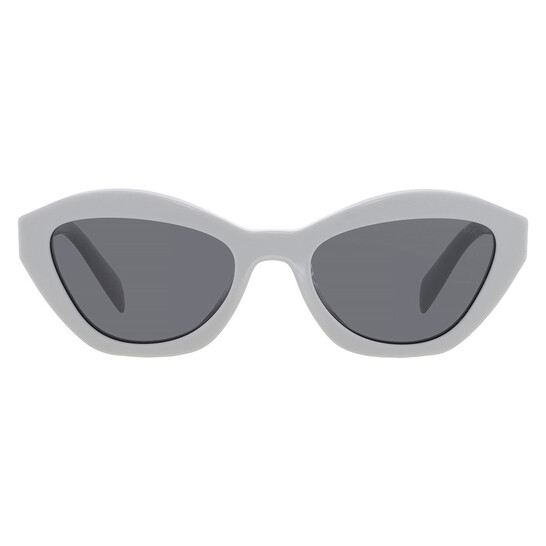 Prada Women\'s Silver and Dark Grey Sunglasses! Prada PR 50ZS XL (59 - 19) with Grey lenses and Silver frame  main image 4