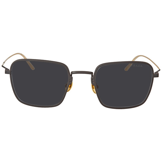 Prada Dark Grey Rectangular Titanium Ladies Sunglasses PR  display picture 3