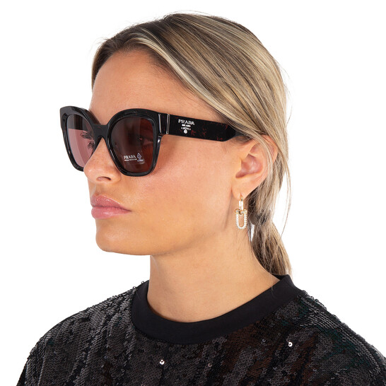 Prada Dark Violet Butterfly Ladies Sunglasses PR 17ZS 11F08S  display picture 2