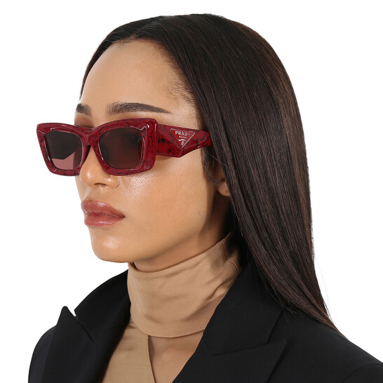 Prada Dark Violet Cat Eye Ladies Sunglasses PR 13ZSF 15D08S  display picture 3