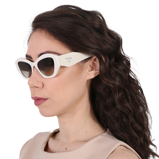 Prada Gray Gradient Irregular Ladies Sunglasses PR 07YS