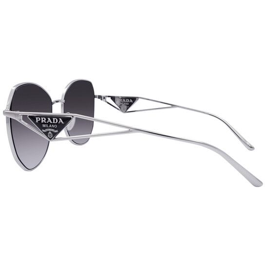 Prada Gray Gradient Irregular Ladies Sunglasses PR 57YS