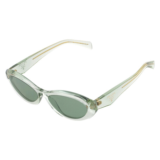 Prada Green Oval Ladies Sunglasses PR 26ZS 14R20E 55  display picture 3